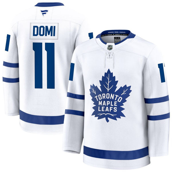 Men's Toronto Maple Leafs #11 Max Domi Fanatics Away White Player Jersey